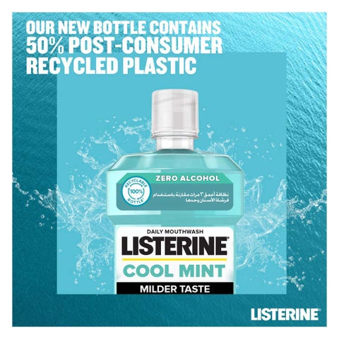 Listerine Zero Alcohol Cool Mint Milder Taste Mouthwash 250ml