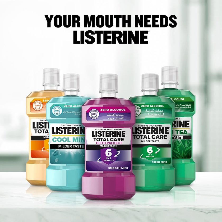 Listerine Zero Alcohol Cool Mint Milder Taste Mouthwash 500ml