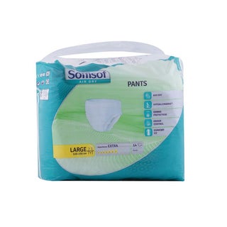 Soffisof Air Dry Pants Adult Diaper 110-150cm Large, Pack of 14's