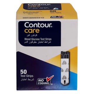 Ascensia Contour Care Blood Glucose Test Strips, Pack of 50's