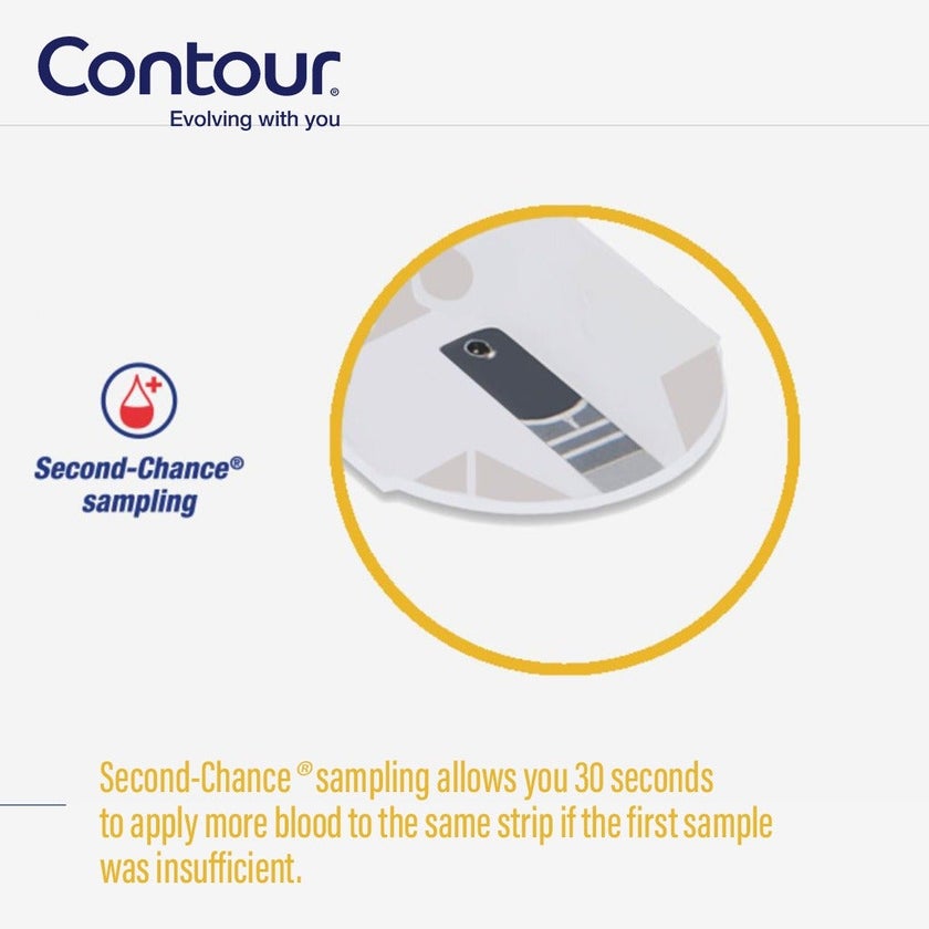 Ascensia Contour Care Blood Glucose Test Strips, Pack of 50's