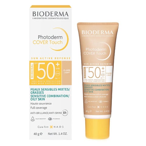 Bioderma Photoderm Cover Touch SPF 50+ Mineral Sunscreen Light Tinted 40ml