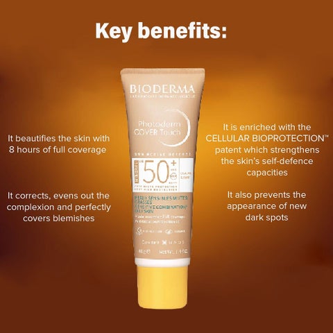 Bioderma Photoderm Cover Touch SPF 50+ Mineral Sunscreen Light Tinted 40ml
