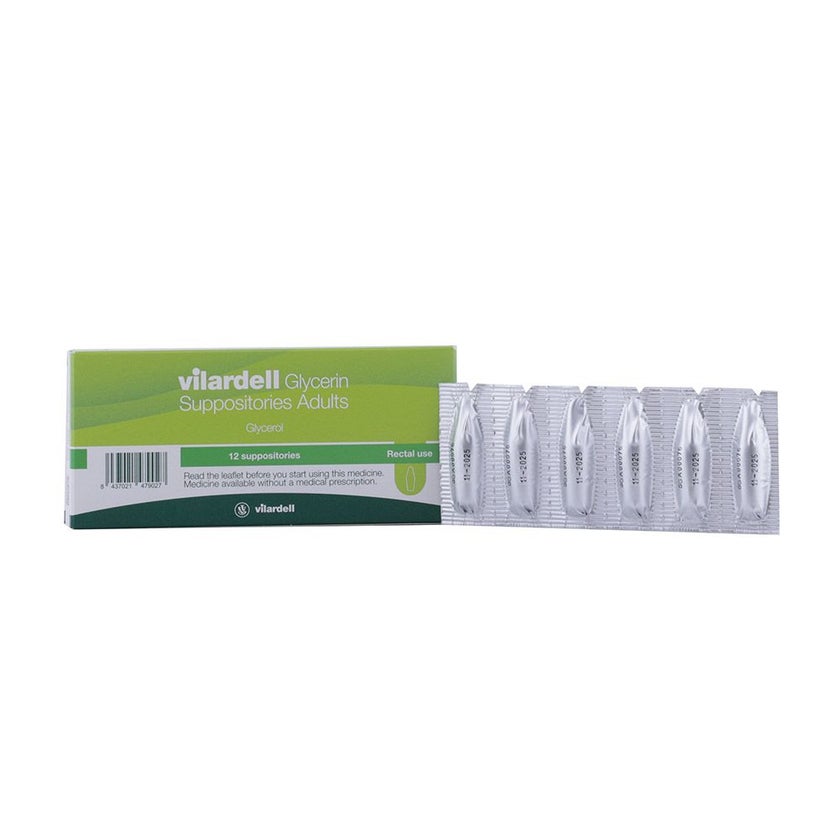 Vilardell Glycerin 3g Adult Suppositories, Pack of 12's