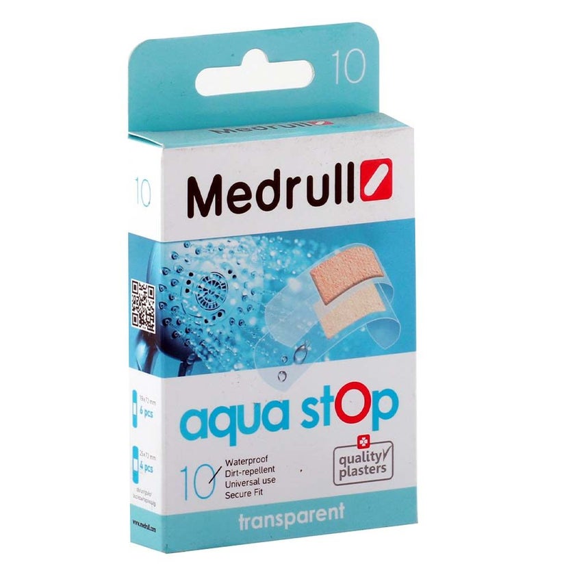 Medrull Aqua Stop Transparent Waterproof Plasters, Pack of 10's