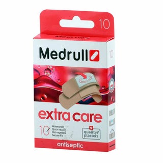 Medrull Extra Care Antiseptic Waterproof Plaster, Pack of 10's
