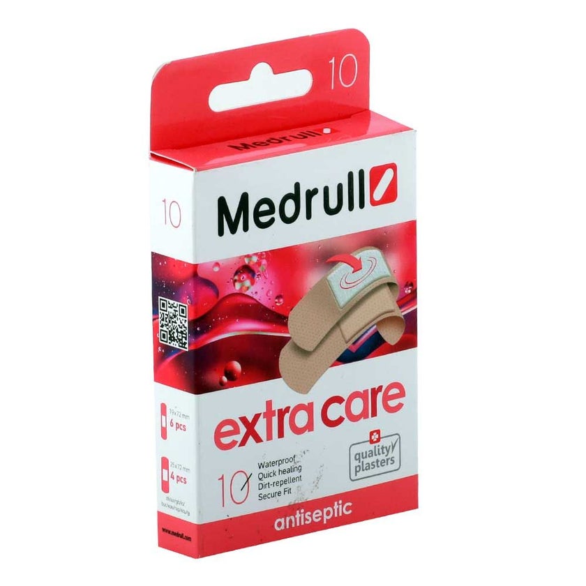 Medrull Extra Care Antiseptic Waterproof Plaster, Pack of 10's