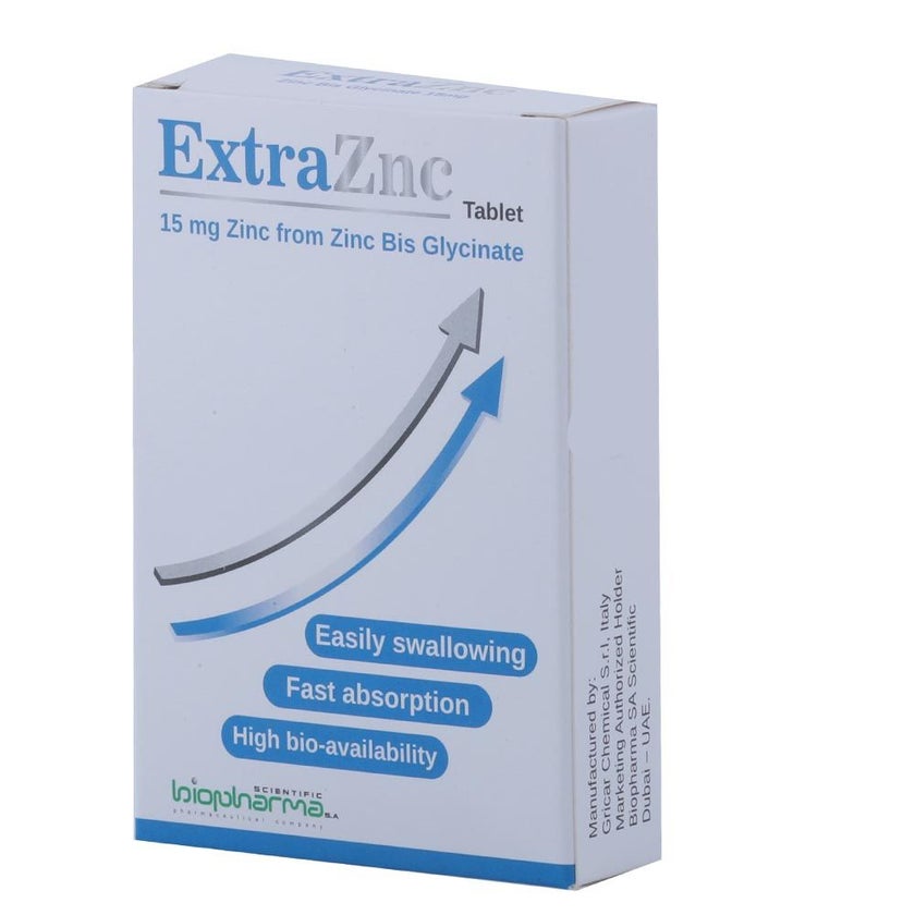 Extraznc Tab Extraznc 15mg Tablets, Pack of 30's - myAster