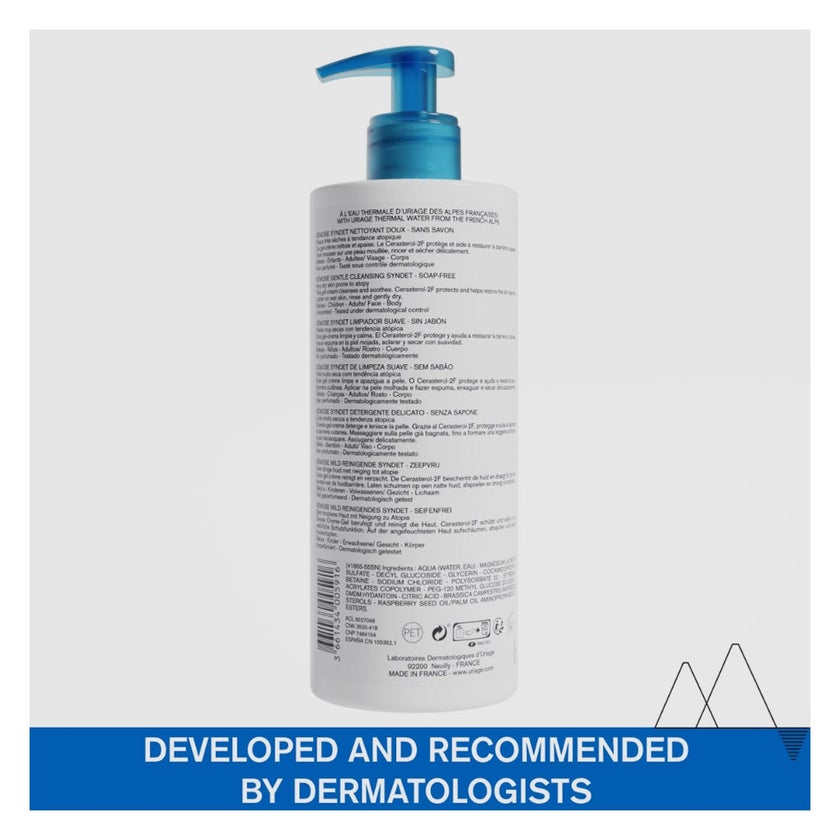 Uriage Xemose Soap-Free Gentle Cleansing Syndet For Very Dry & Atopic Skin 500ml