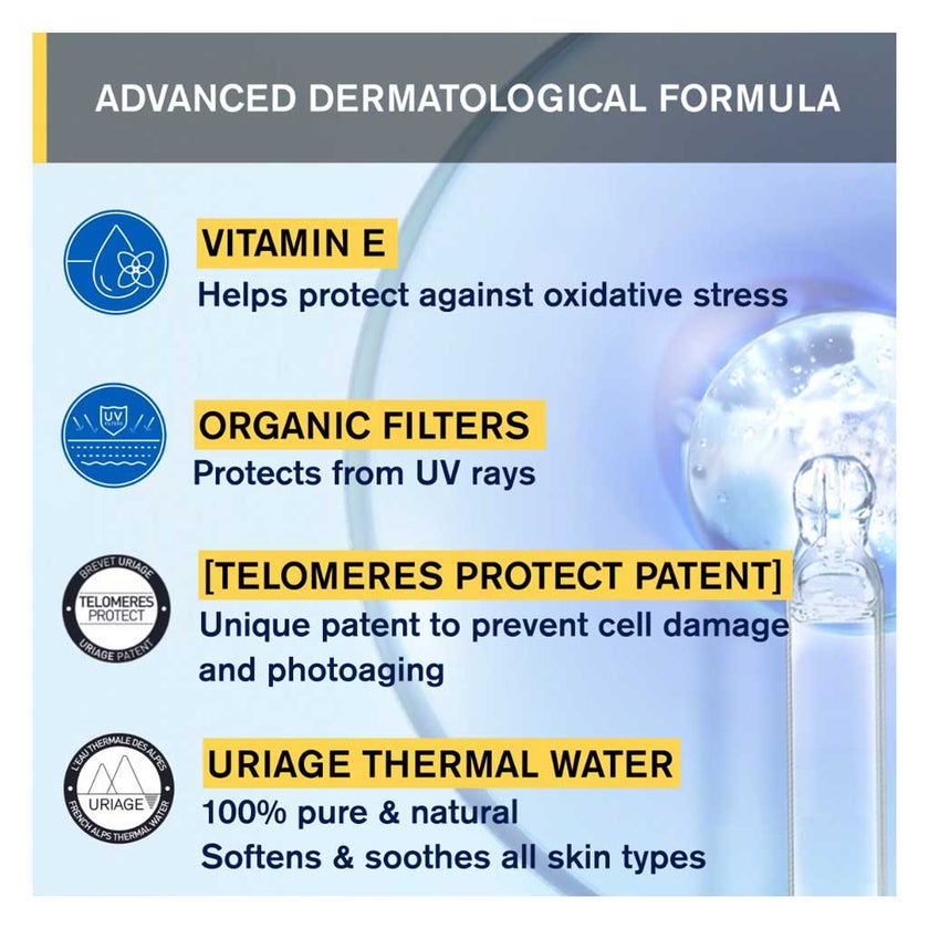 Uriage Bariesun SPF 50+ Moisturizing Sun Cream, Sensitive Skin - 50ml