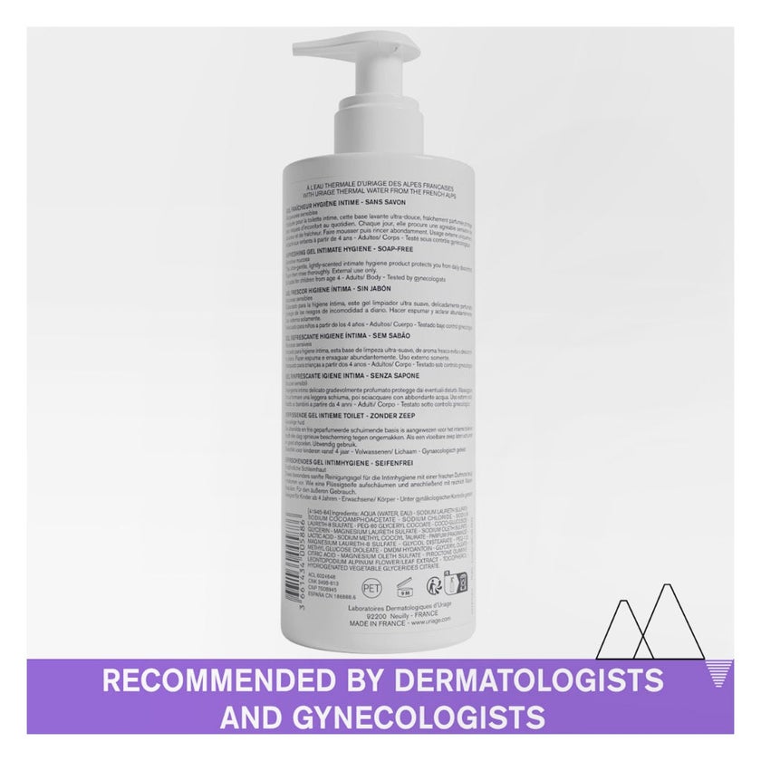 Uriage Gyn-Phy Refreshing Intimate Hygiene Cleansing Gel 500ml