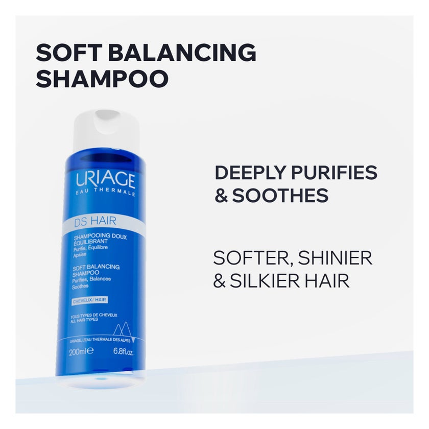 Uriage DS Hair Soft Balancing Shampoo - 200ml