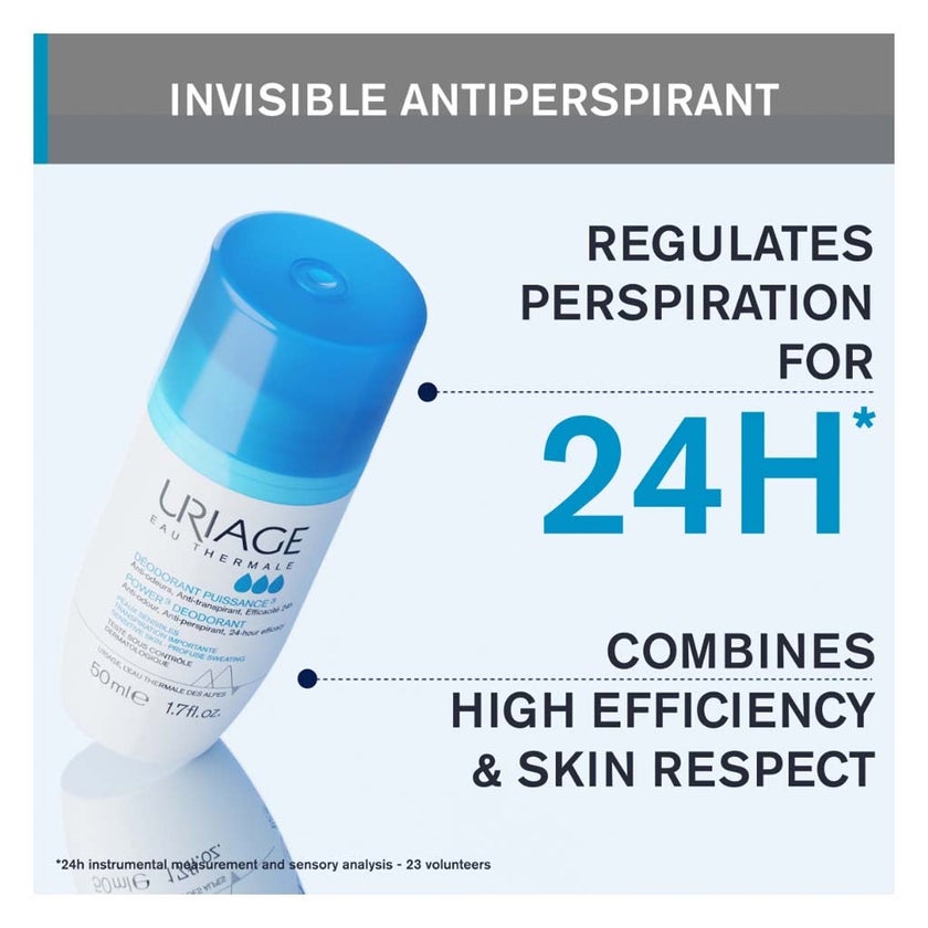Uriage Power 3 Antiperspirant 24 Hours Fresh Roll On 50ml