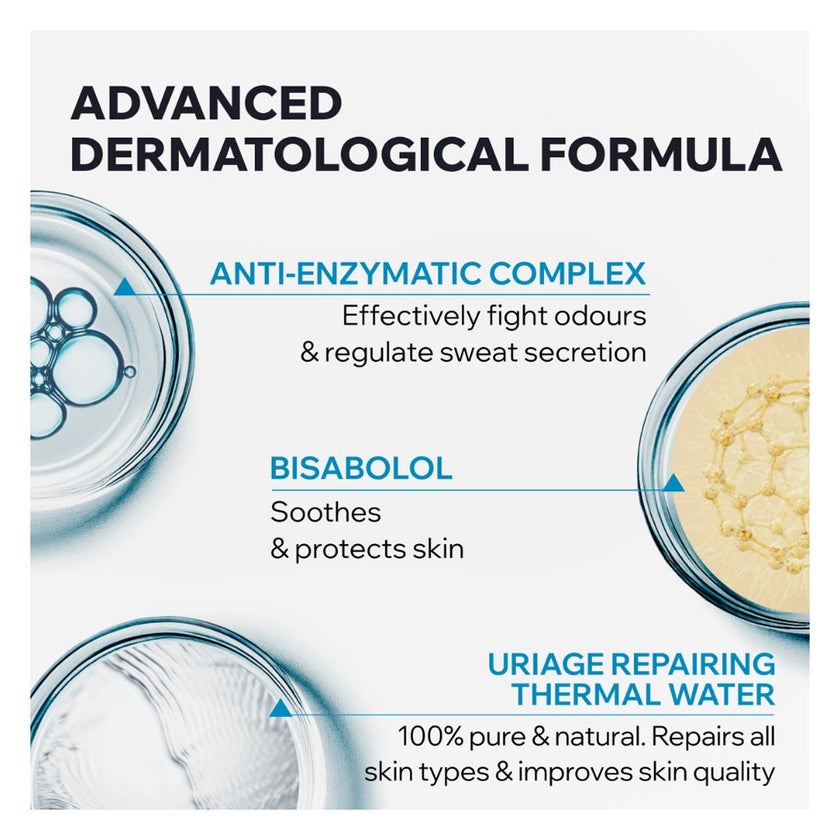 Uriage Power 3 Deodorant Roll On, Anti-Perspirant - 50ml