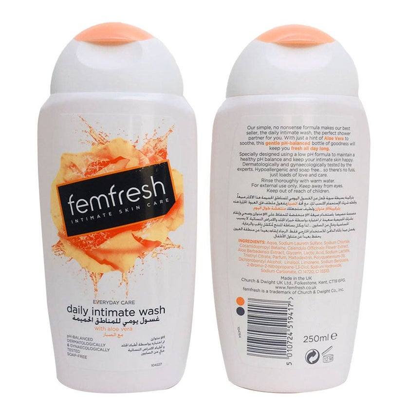 Femfresh Everyday Care Daily Intimate Skin Care Wash With Aloe Vera 250ml