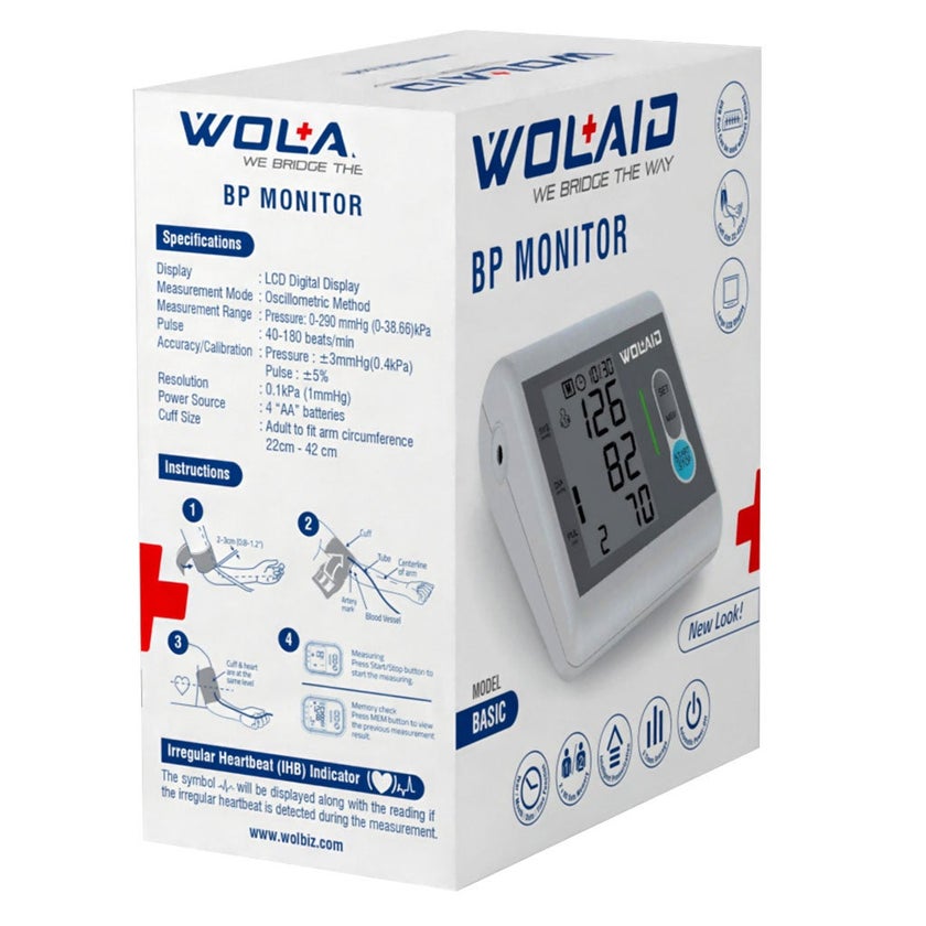 Wolaid Basic Fully Automatic Upper Arm Blood Pressure Monitor