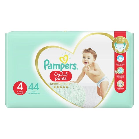 Pampers Premium Care Baby Diaper Pants, Size 4, 9-14Kg, Pack of 44's