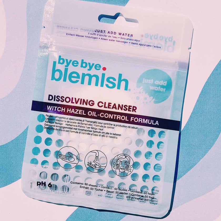 Bye Bye Blemish Dissolving Cleanser Sheets, Pack of 50's