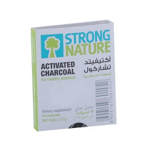 Strong Nature 250mg Activated Charcoal Capsules, Pack of 10's