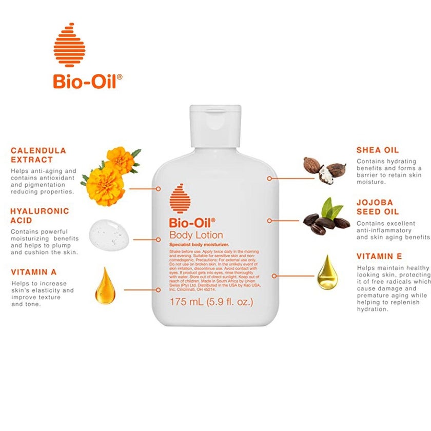 Bio-Oil Ultra-light Daily Moisturiser Body Lotion For Dry Skin 175ml