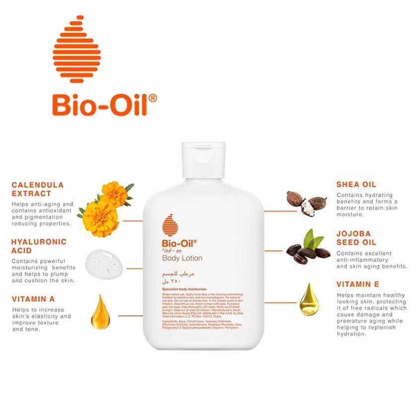 Bio-Oil Ultra-light Daily Moisturiser Body Lotion For Dry Skin 250ml