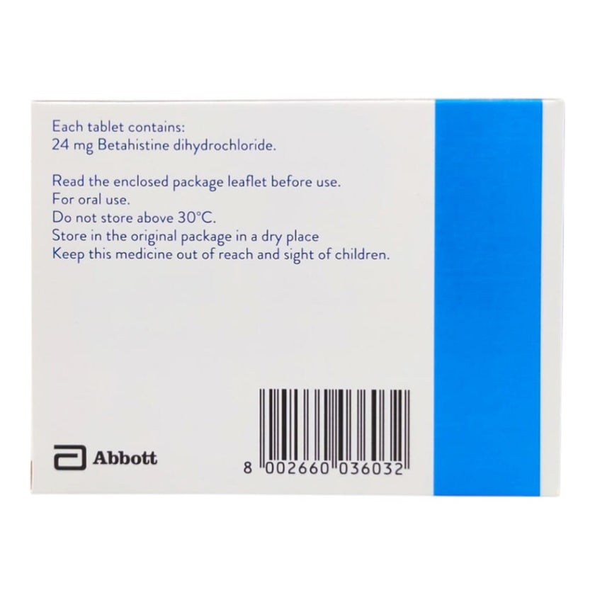 Betaserc 24mg Tablets, Pack of 60's