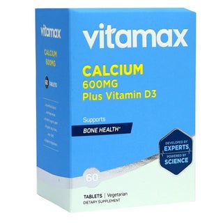 Vitamax Calcium 600mg + Vitamin-D3 400IU Tablets For Bone Health, Pack of 60's