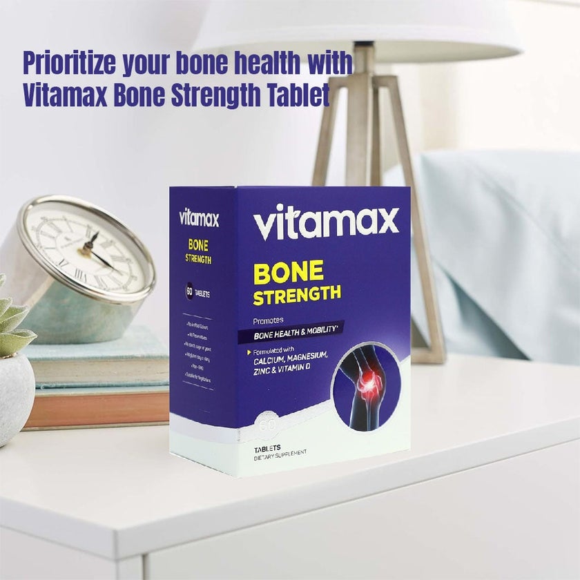 Vitamax Bone Strength Tablets For Bone Health & Mobility, Pack of 60's