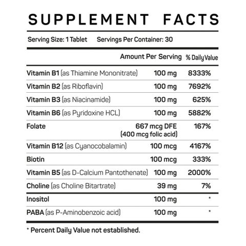 Vitamax B Complex 100 Supplement Tablets, Pack of 30's
