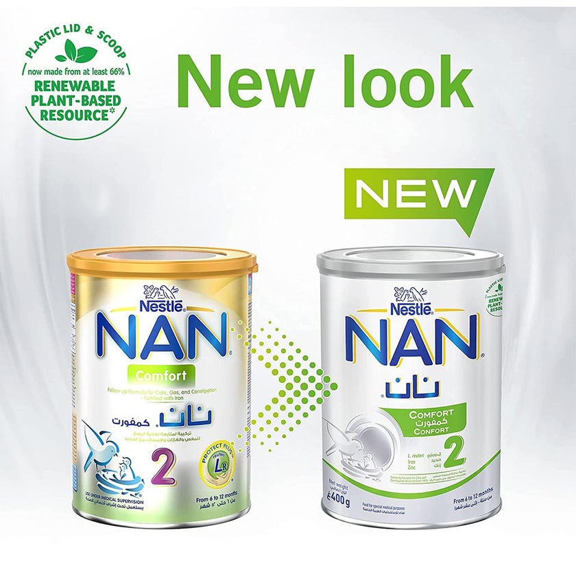 Nestle NAN Comfort Stage 2 Anti Colic Infant Milk Formula For 6 To 12 Months 400g