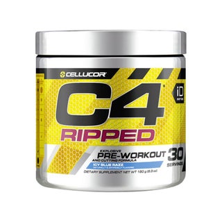 Cellucor C4 Ripped Pre-Workout And Cutting Formula Icy Blue Razz 30 Servings