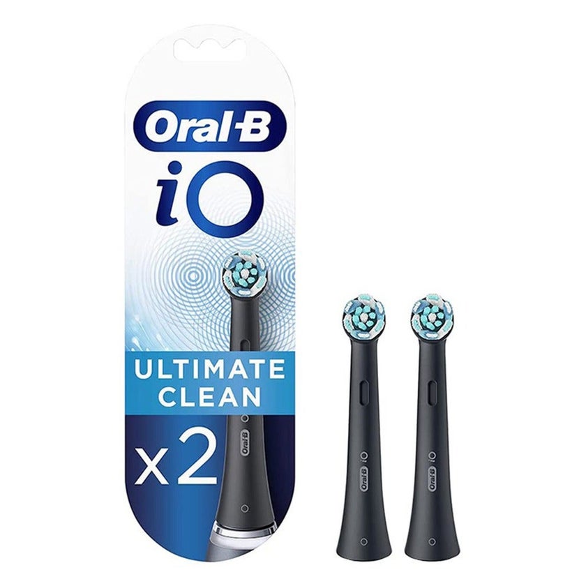 Oral B iO Ultimate Clean Replacement Brush Heads Black, Pack of 2's