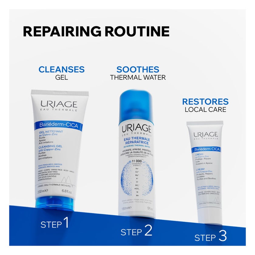 Uriage Bariederm-CICA Repairing Cream, Copper & Zinc - 100ml
