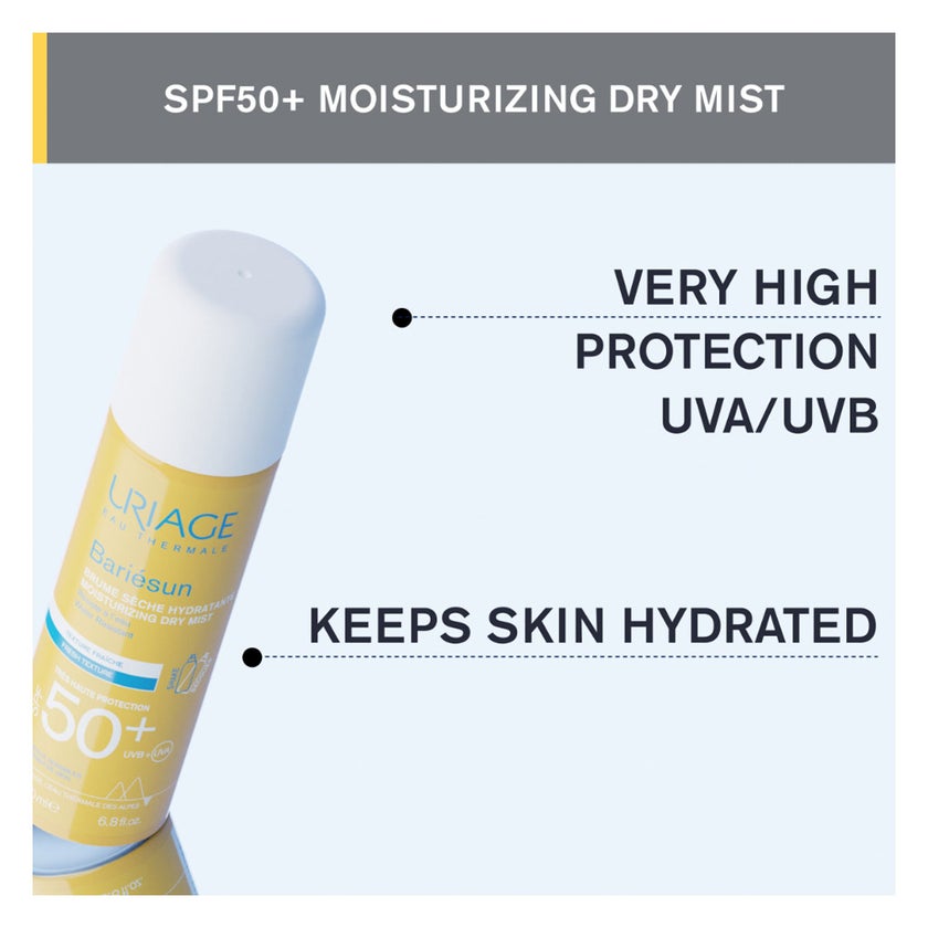 Uriage Bariesun SPF 50+ Moisturising Dry Mist, Sensitive Skin - 200ml