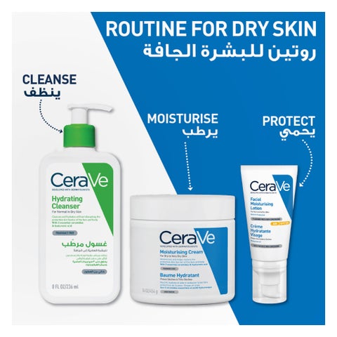 CeraVe Hyaluronic Acid Hydrating Cleanser, Normal to Dry Skin - 236ml