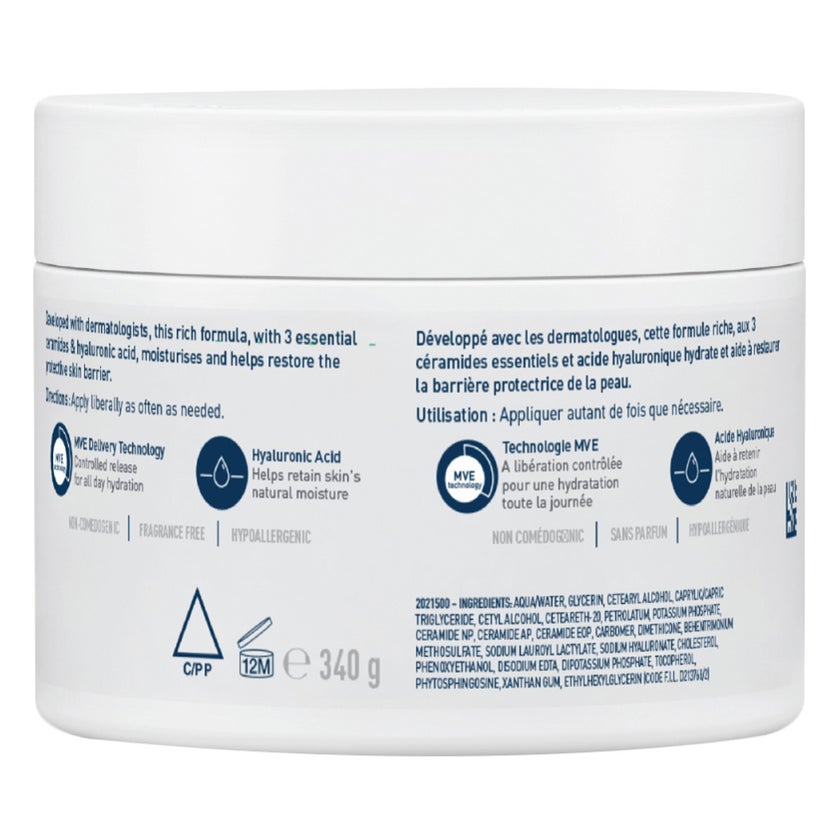 CeraVe Moisturising Cream, Dry to Very Dry Skin 340g