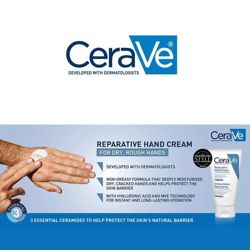 CeraVe Reparative Hand Cream For Dry & Rough Hands 50ml