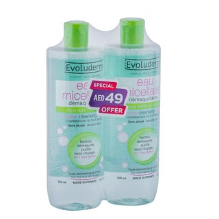 Evoluderm Micellar Water For Combination Skin 500ml 1+1 PROMO PACK