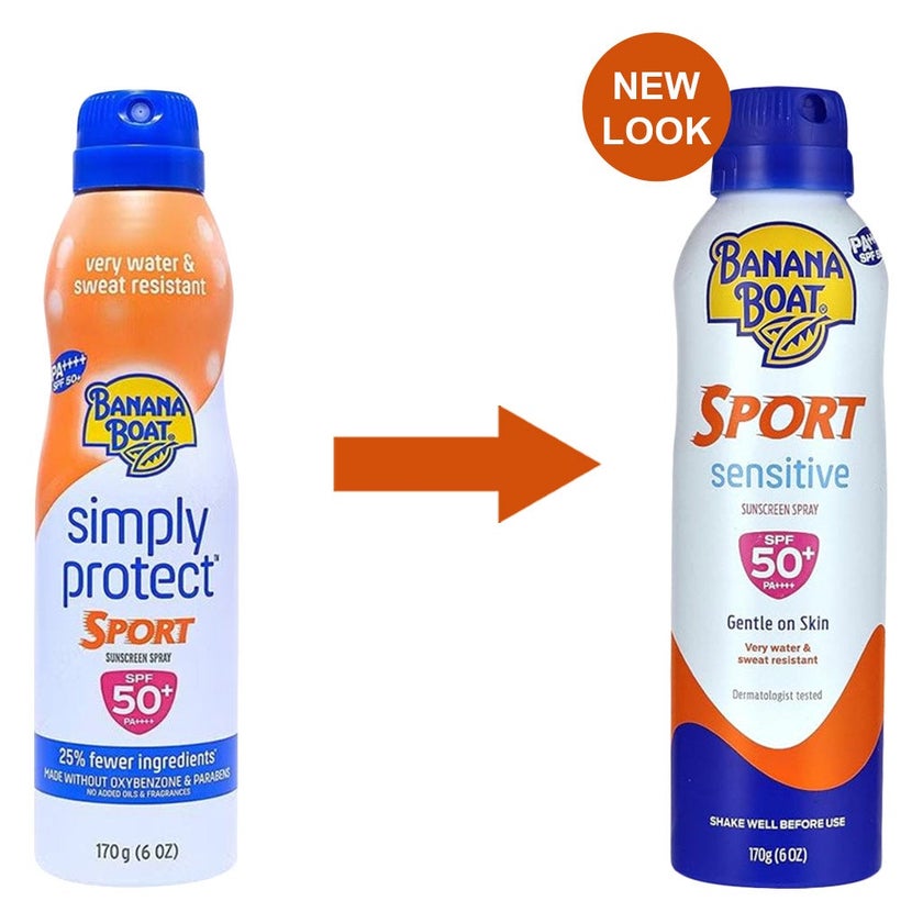 Banana Boat Simply Protect Sport Sunscreen Spray SPF 50+, 170g