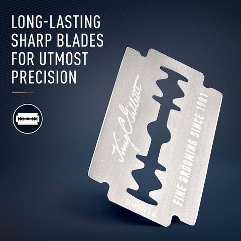 King C. Gillette Double Edge Safety Razor + 5 Platinum Coated Blades