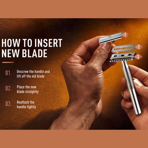 King C. Gillette Double Edge Safety Razor + 5 Platinum Coated Blades
