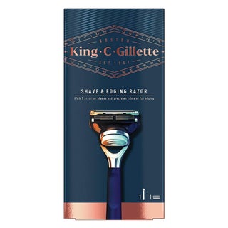 King C. Gillette Men's Shave & Edging Razor With 5 Built In Premium Blades & Precision Trimmer