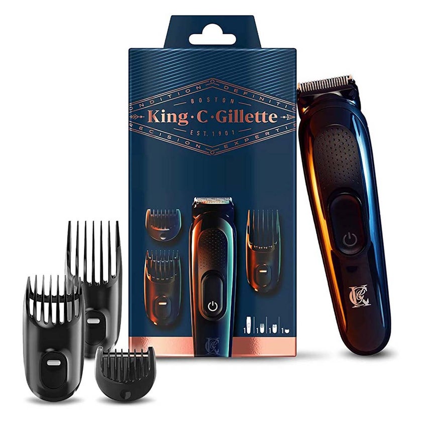 King C. Gillette Cordless Men’s Beard Trimmer Kit With Lifetime Sharp Blades & 3 Interchangeable Combs