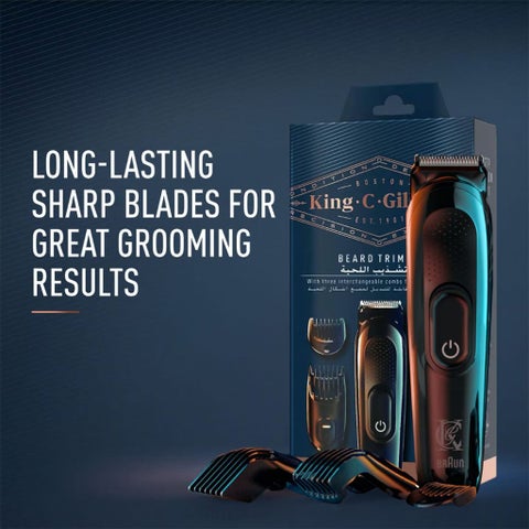 King C. Gillette Cordless Men's Beard Trimmer Kit