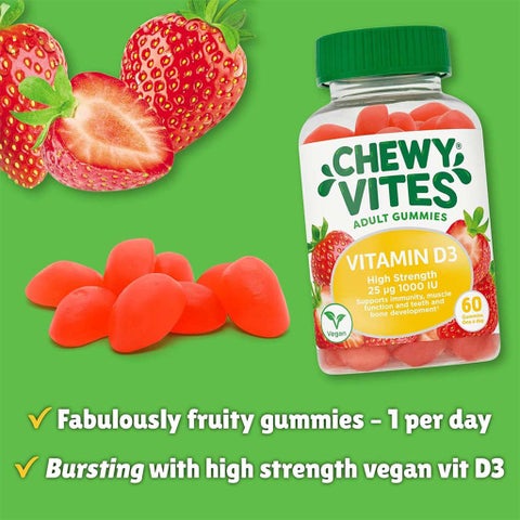 Chewy Vites Vitamin D3 1000 IU Adults Gummies - 60 Gummies