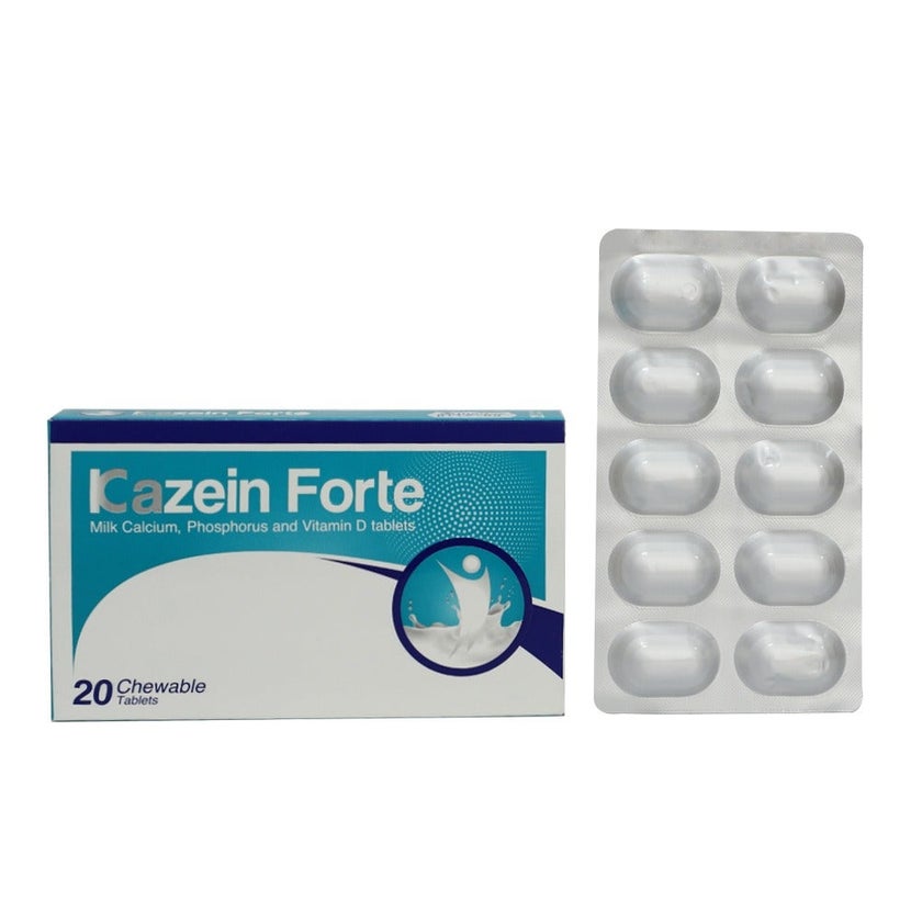 Kazein Forte Milk Calcium Chewable Tablets, Pack of 20's