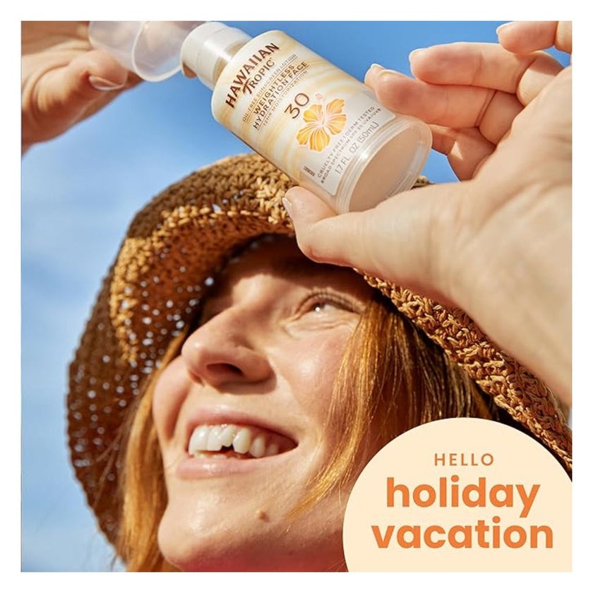 Hawaiian Tropic Silk Hydration Weightless Oil-Free Face Sunscreen Lotion SPF 30, 50ml