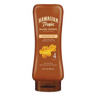 Hawaiian Tropic Island Tanning Cocoa Butter Protective Sunscreen Lotion SPF 4, 236ml