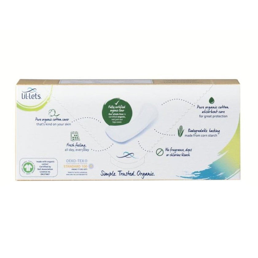 Lil-lets Organic Cotton Ultra-Thin Pantyliners Normal Pack, Pack of 20's