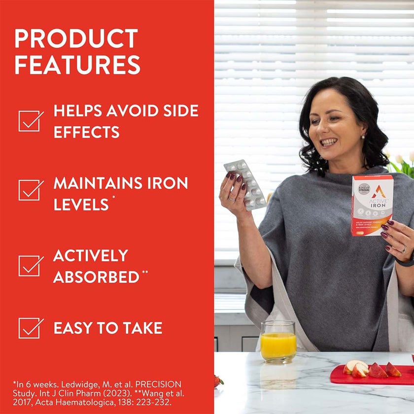 Active Iron 25mg Hard Gelatin Capsules, Pack of 30's